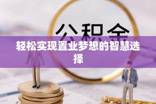 金凤轻松实现置业梦想的智慧选择